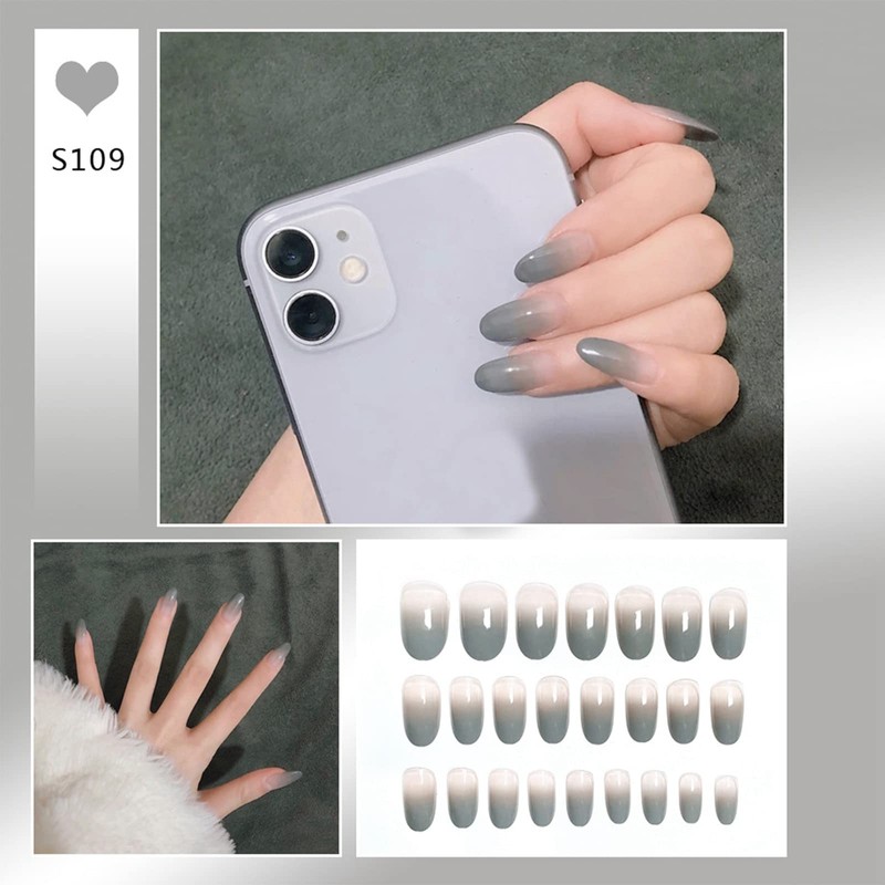 Press On Nails Long Coffin Bellarine Tapered full coverage glossy