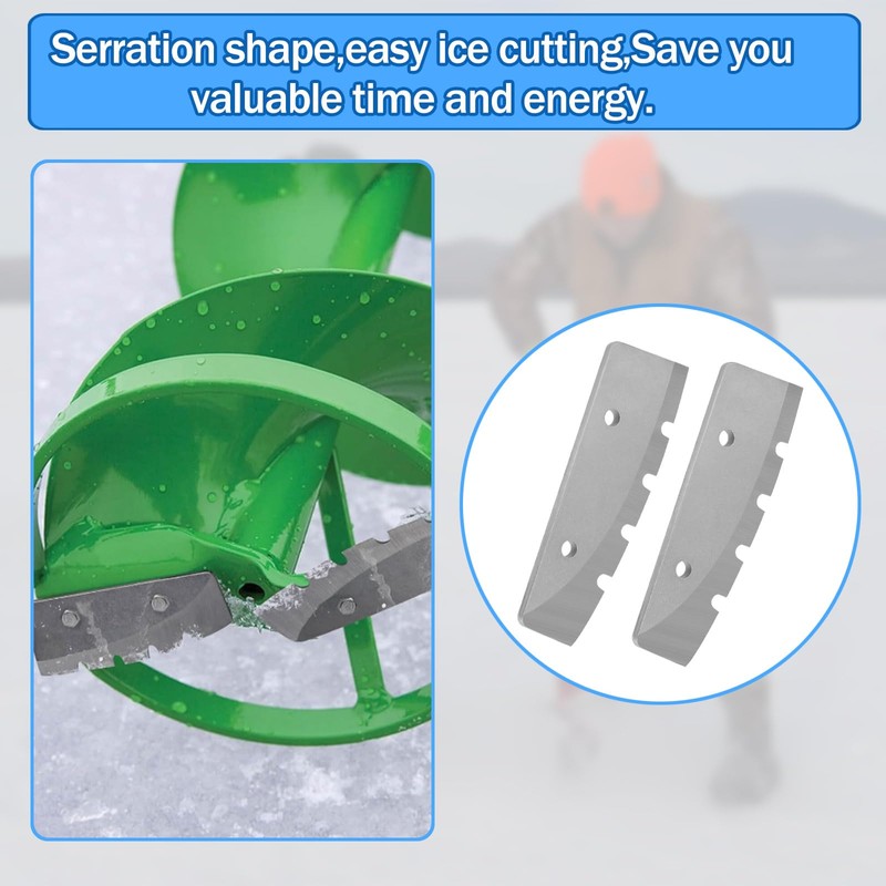 TJUNSENHARSH 28340 Replacement Eskimo Ice Auger Blades Compatible with Eskimo