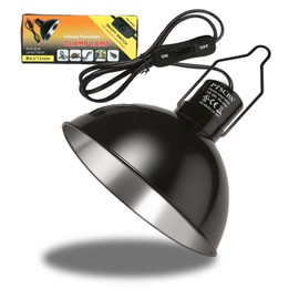 PTSCBS 8.5-inch Standard lamp Dome for Reptile Heating Lamps, Object/Heat/Ceramic Heat emitters, up to 200W for Bearded Dragons, Turtles, Snakes and Lizards Lamps