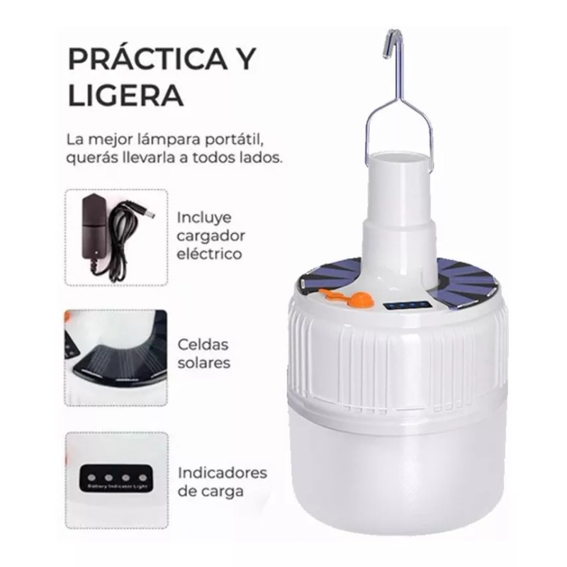 Best Linterna Camping Led Solar Super Brillante Tactica Portatil