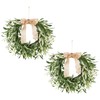 Olive Wreath for Front Door, 19'' Real Touch Door Wreath