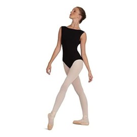Capezio Boat Neck Camisole Leotard, Dance & Gymnastic Leotard, Dance Leotard With Elegant Neckline To Enhance Silhouette, Dance Leotard Women Wear For Ballet, Jazz & Other Styles - Black, M (Medium)