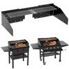 Universal Wind Guard and Warming Rack Set for Griddle From