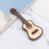 Basswood G Guitar Shaped Ornament 3 Dimensional Refrigerator Ornament Accessory