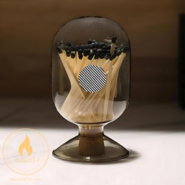 24 Count Sheet - 1" Round Adhesive Match Striker Paper Stickers | 1 inch Circle Replacement Stryker Stricker for Safety Matches | Peel & Stick Flint Lighter Dot Pad (Striped)