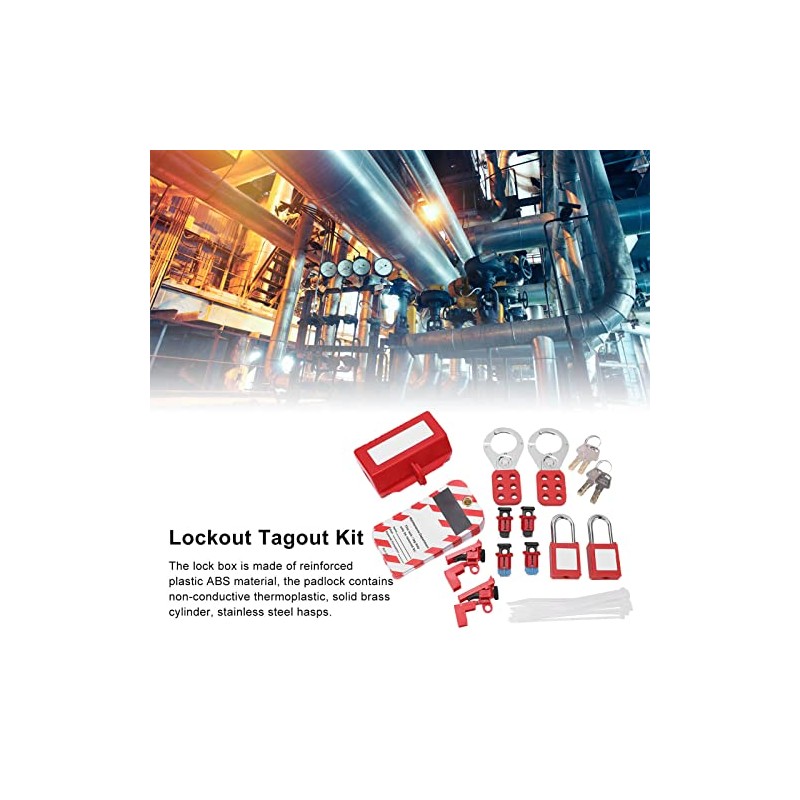 Electrical Circuit Breaker Lockout Tagout Kit, Safty Padlock Loto Tag
