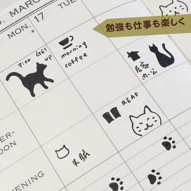 Sedona's Magic Cat Ruler Set, Stencil, Cat Mark, Metal Bookmark,