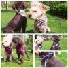 Adjustable Plaid Dog Bandanas,1PC Soft Washable Cotton Triangle Bib Kerchief
