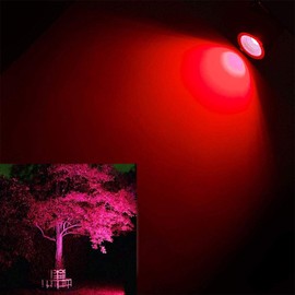2 Unidades, Youngine COB 5W 12V LED césped lámparas de luz Paisaje al aire última intervensión Spotlight con soporte Spiked para jardín, patio, camino, césped Iluminación Decorativa, Rojo