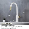 Achelous White and Gold Kitchen Faucet with Pull Down Magnetic