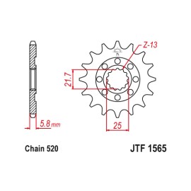 JT Front Sprocket 13 13T Tooth Kawasaki KX450F X SR 2006-2024 KLX450R Self Clean