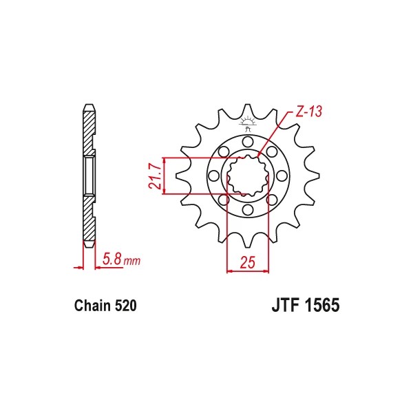 JT Front Sprocket 13 13T Tooth Kawasaki KX450F X SR