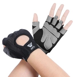 WESTWOOD FOX Weight Lifting Gloves for Men Women Gym Gloves with Wrist Wrap Support for Workout Training Exercise Fitness Hanging, Pull ups for Dumbbell, Cycling (Blacks, X-Large)