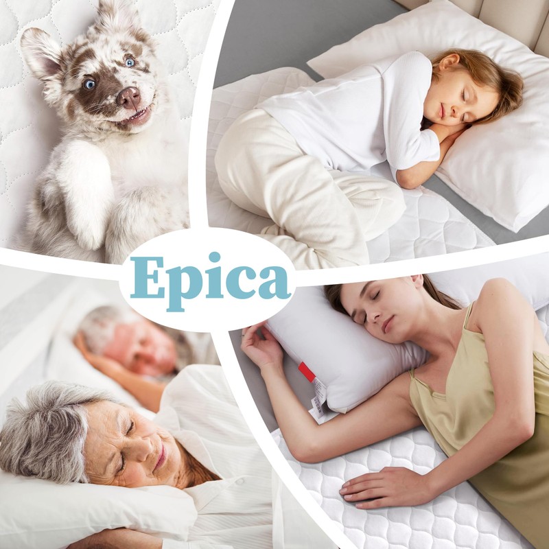 Epica Bed Pads Washable Waterproof - 34"x52" (2 Pack) Incontinence