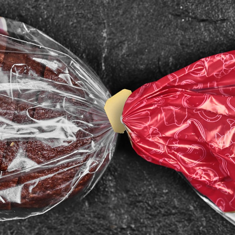 MT Products Yellow Plastic Bread Clips 7/8" x 1 1/8"