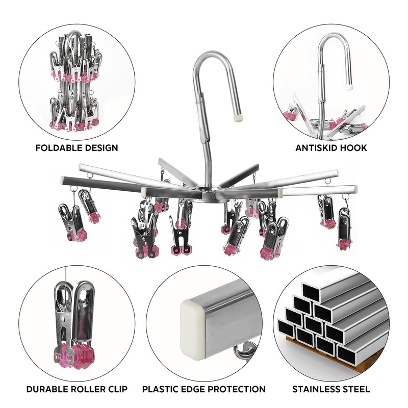 JSFPMC Drying Hanger, Hanging Drying Rack, Drip Hanger Stainless Steel