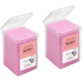 Yardenfun Toallitas Rosa para Pegamento de Pestañas 400 Piezas, Paños No Tejidos para Limpieza y Mantenimiento de Extensiones, Aptas para Salones y Uso Doméstico