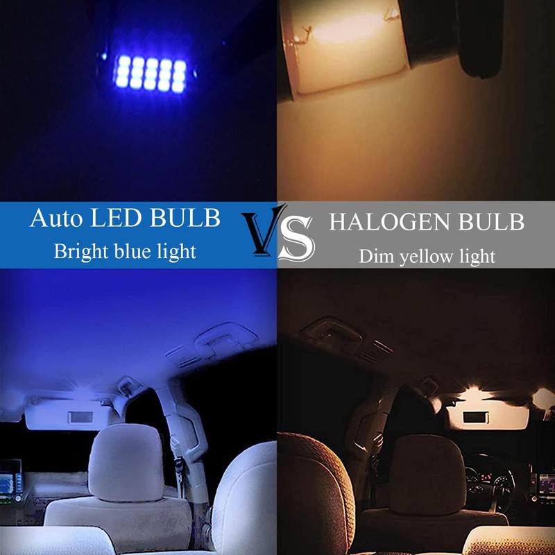 GKmow Pack-2 578 LED Extremely Bright Bulbs, 1.59" 6500K 2835