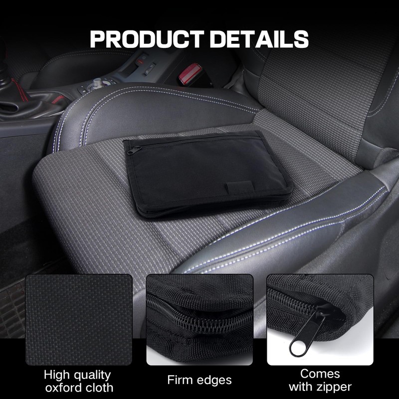 Car Document Holder, Glove Box Organiser with Full-Seal Zipper Pouch