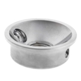 Guitar Input Jack Socket Plate in Chrome Round or Telecaster Including Screws Silver