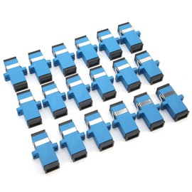 Acoplador de Fibra óptica de 50 Piezas, Adaptador de Conector de Brida SC-SC, Baja Pérdida de Inserción, Conexión Dual,