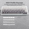 AKepopery 134 Keys MOA PBT Keycaps Set for Cherry Gateron