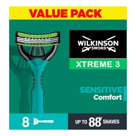 WILKINSON SWORD - Xtreme 3 For Men | Sensitive | Pack of 8 Disposable Razors