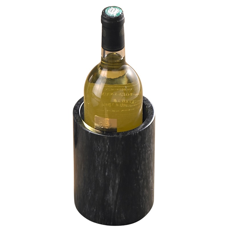 Creative Home Natural Black Marble Wine Cooler Champagne Chiller Kitchen