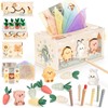 Joyreal 8-in-1 Montessori Tissue Box Toy for Baby 12 Months