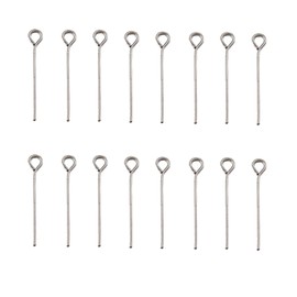 Craftdady 1000pcs Stainless Steel Open Eye Pins 25mm Metal Wire Needle Headpins 0.9 Inch for Craft Dangle Earring Pendant Necklace Bracelet Making