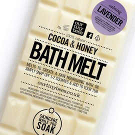 Bath Melt - Bath Oil, 24 uses, Lavender Cocoa & Honey Bath Melt - Our Tiny Bees Skincare