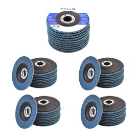 TINVHY 50-Pack 4.5 Inch Flap Discs Sanding Grinding Wheels for Angle Grinder 80 Grit T29 Aluminum Oxide Abrasives, Grinder Disc, Blue