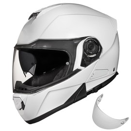 Daytona Helmets Glide Modular Motorcycle Helmet - DOT Approved Flip Up Motorcycle Helmet - Bluetooth Ready Full Face Motorcycle Helmet with Dual Visors for Men, Women & Youth