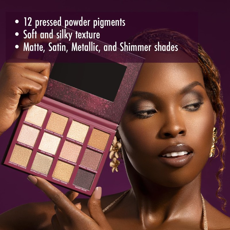 Black Radiance Brilliant Effects Eye Shadow Palette, 12 Intense Ultra