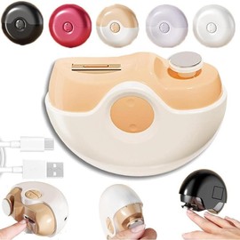 Safe Portable 2 - in - 1 Electric Polishing & Trimming Nail Clipper with LED Light, High - Quality Material, 2 Adjustable Speeds for Multi - Function Use (Trimming, Grinding Etc.), for Seniors, Kids & Adults - Color: black