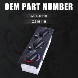 Q21-6119 HVAC A/C Heater Climate Control Module Panel Switch Compatible with Peterbilt Trucks 337 348 389 Temperature Control Module Replaces Q216119 Seaforie