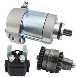 Lifmpfly Starter & Drive & Relay 410W for KTM Motorcycle 250 XC XC-W 2008-2014, 300 XC XC-W 2008-2014, 200 XC-W 2013-2016 55140001000 55140001100 41054153