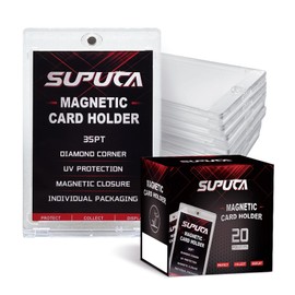 Supuca Magnetic Card Holder 20 Pack, 35PT One Touch Card Holder, Trading Card Protectors for Baseball Card Sports Card