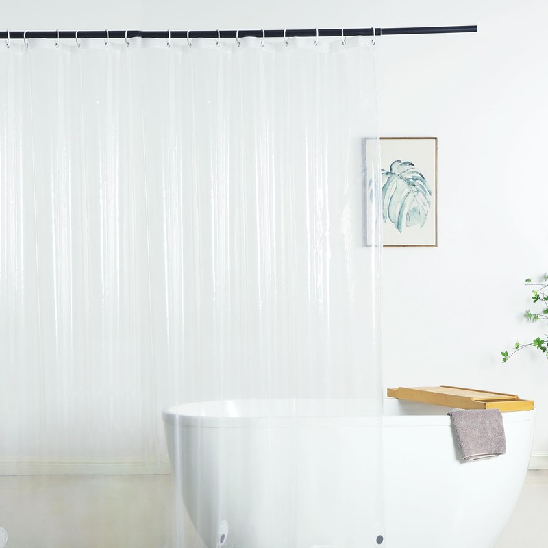 WellColor Extra Wide Shower Curtain Liner 108 x 72, Waterproof