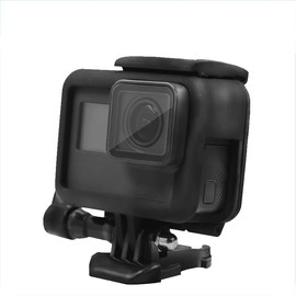 Action Camera Mount Frame, Compatible with GoPro Hero Housing (Hero7 Black/Hero6 Black/Hero5 Black/Hero7 Silver/Hero7 White/Hero 2018) Microphone Case