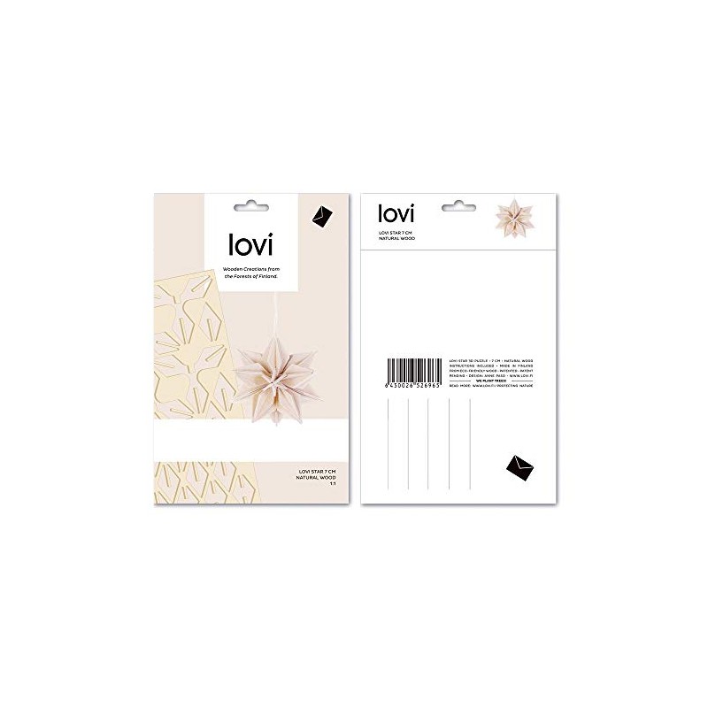 Lovi 2022 Star Ornament Card, 2.8 inches (7 cm), NT,