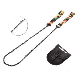 Overmont Pocket Chainsaw Hand Chainsaw 17 Teeth Standard-type Portable Bidirectional Chain Tree Saw for Gardening Survival Outdoor Camping Wood Cutting