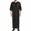 Musuly Men's Kaftan - Traditional Thobe Abaya Djellaba, black