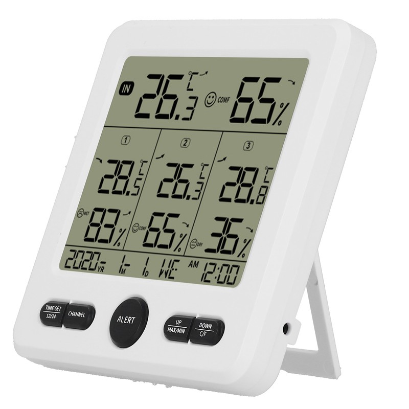TS‑6210 3 in 1 Wireless Thermometer Hygrometer Indoor Outdoor Temperature