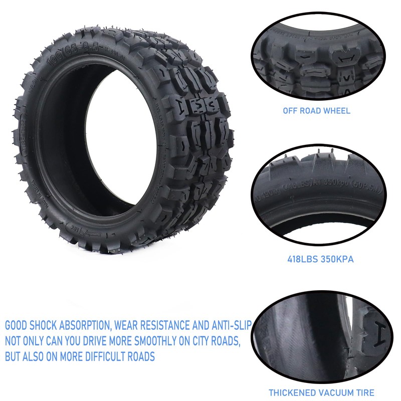 100/65-6.5 tubeless electric scooter road tire 11 Inches Vacuum Tire