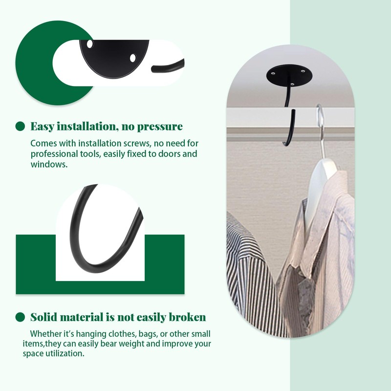 Sekonow Closet Rod Bracket, 1.5 Inch Heavy Duty Metal Closet