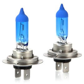 2 x H7 55 W PX26D 12 Volt UV Crystal Glass Xenon Look Halogen Lamps Long Life Bulbs Super White