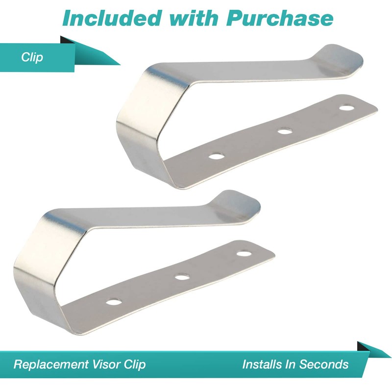 2 Stainless Steal Visor Clip Garage Door Opener Remote Replacement