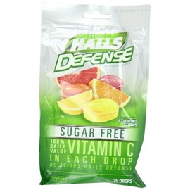 Halls Defense Sugar Free Citrus Drops, 25 ct