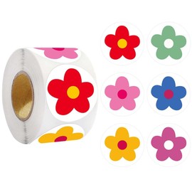 500 Stickers/Roll, Little Red Flower Reward Stickers, Children's Toy Decoration, Gift Series, Sticker Labels for Envelopes Cards Party Supply Decoration